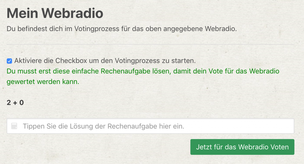 webradiotop100.de - Neuer Votingprozess